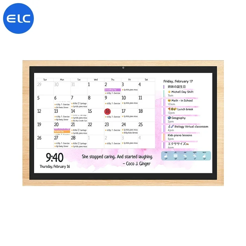 15.6 inch Digital Calendar Photo frame RK3588S2  4GB/ 32GB android 13 tablet NFC POE smart touch screen wall mount tablet