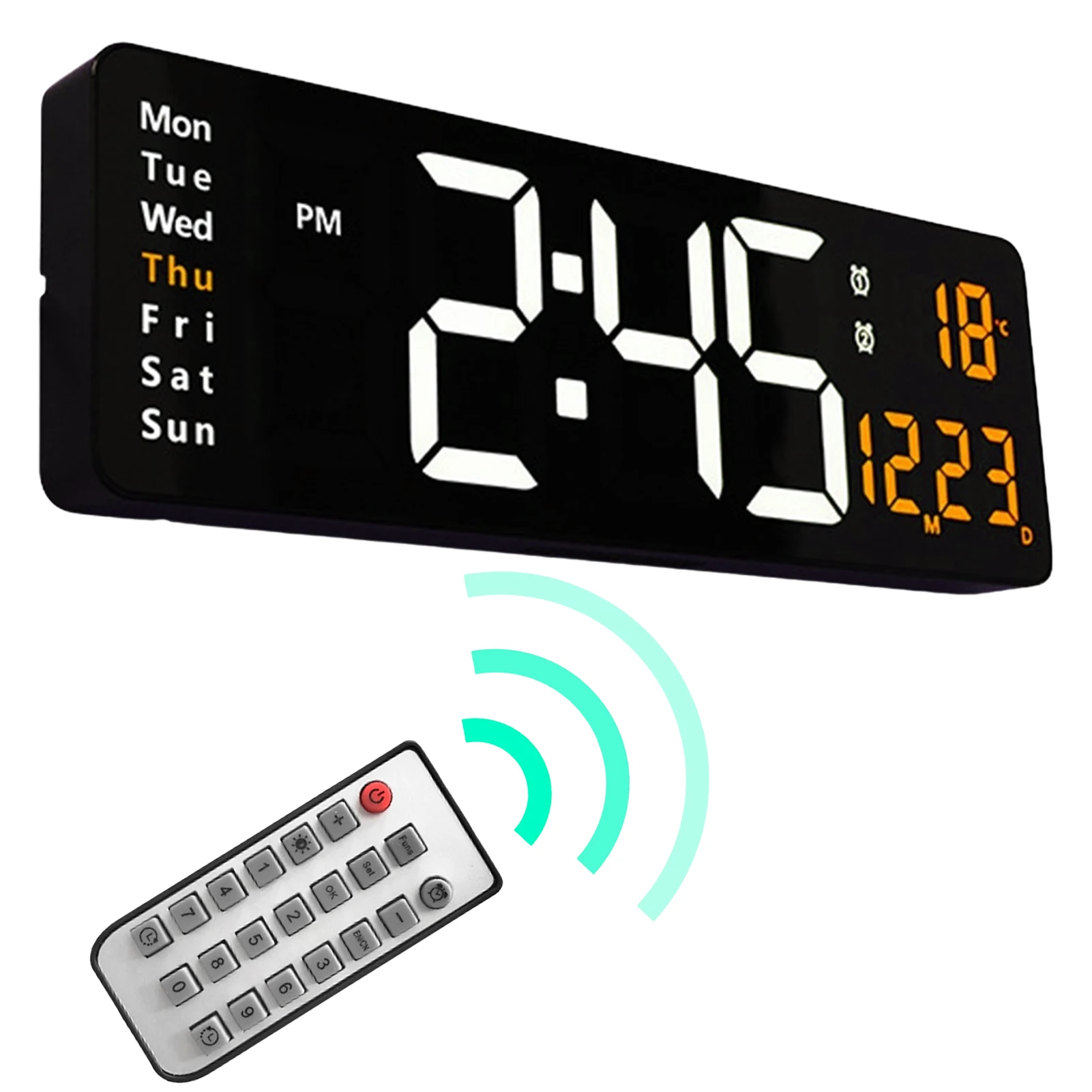 

LED Digital Wall Clock LED Large Display Count Up & Down Timer For Home Home Office Classroom Alarm Clock