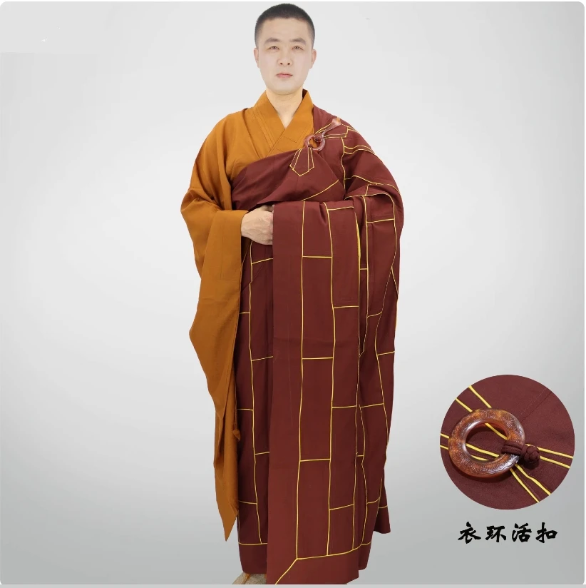 رداء مولان الأجداد الملون، رداء الراهب، حرفة يدوية الصنع، رداء رجالي أحمر، رداء راهب دوريس، رداء بوذا الخشبي