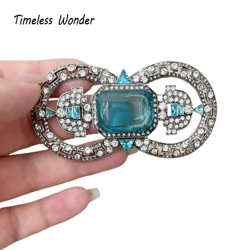 

Timeless Wonder Fancy Zircon Geo Brooch Pins for Women Designer Jewelry Runway Rare Luxury Gift Top Retro Mix Medieval 5642