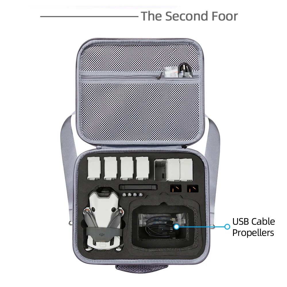 Carrying Bag For DJI Mini 4 Pro Storage Case Backpack Handle Shoulder Strap Cover RC-2/N2 Remote Control Box Drone Accessories