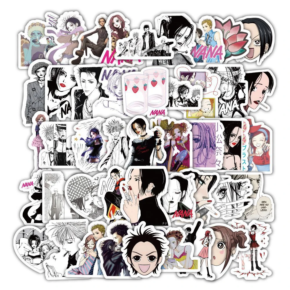 10/30/60pcs Cool Classic Anime NANA Stickers Manga Girl Oosaki Nana Sticker Notebook Phone Water Bottle Cartoon DIY Decals Toys