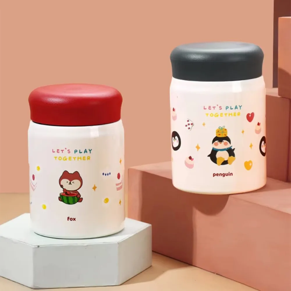 

Insulated Cup Cartoon Mini Vacuum Flask Stainless Steel Thickened Thermal Lunch Box Sealed Portable Outdoor Congee Pot School