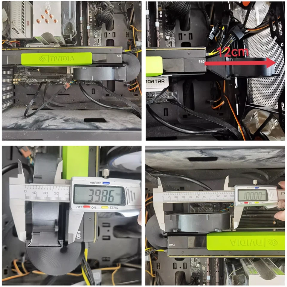ADT-Link Silent Turbo Fan GPU Cooler for Tesla V100 P40
