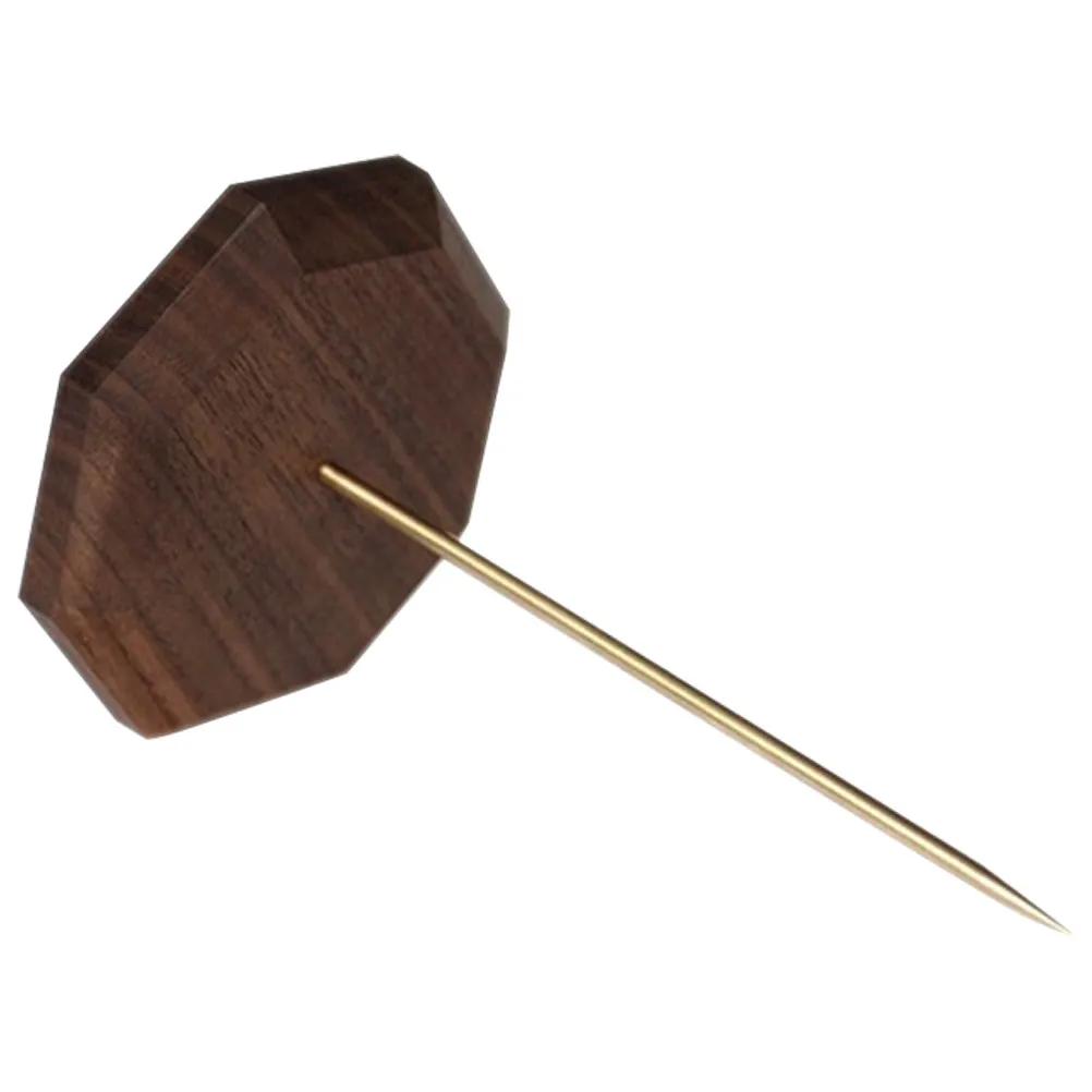 Receipt Paper Holder Spike Organizer Rod Wood Copper Sturdy Metal Bill Fork Restaurant Ticket Inserter Desk Organizer