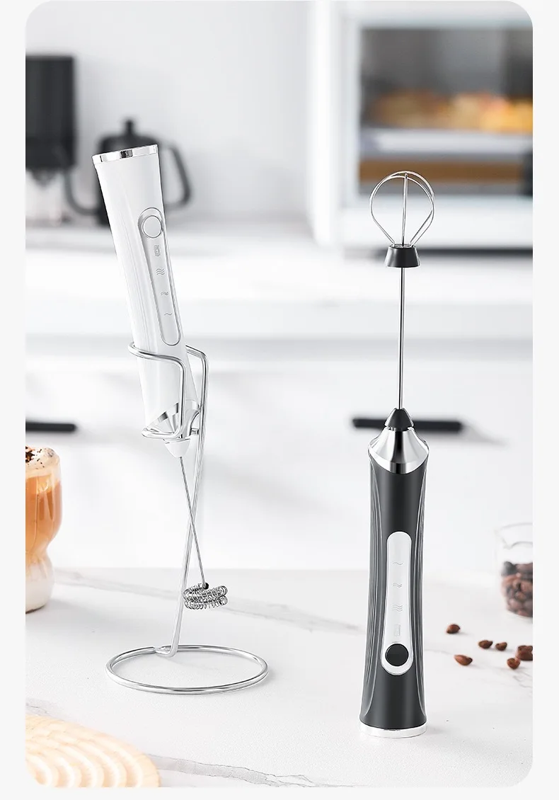무선 전기 계란 거품기 휴대용 우유 커피 머신 충전식 3단계 배터 케이크 크림 머신 주방 믹서