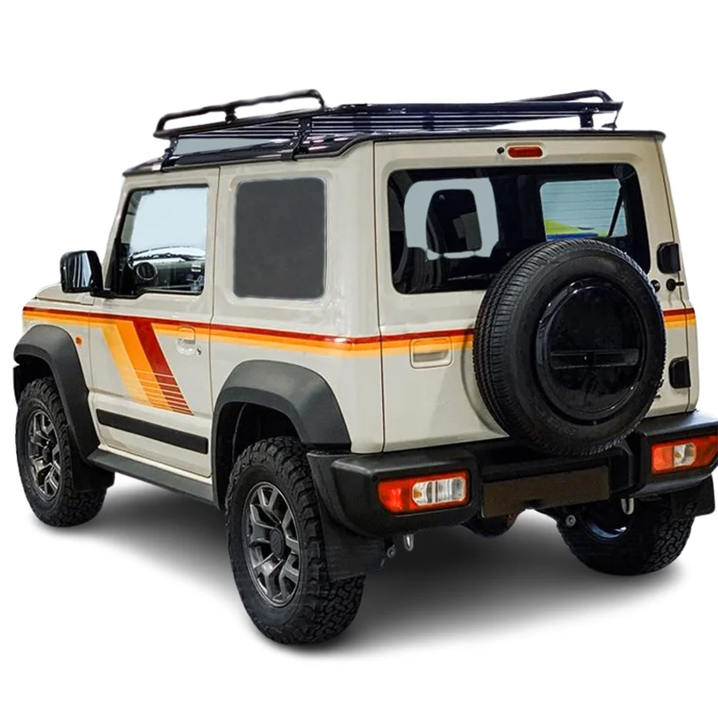 Retro Tri-Color Waistline Body Door Sticker Stripe Vinyl Graphics Decal Kit Accessories for Suzuki Jimny JB74w 2021 2022 2023