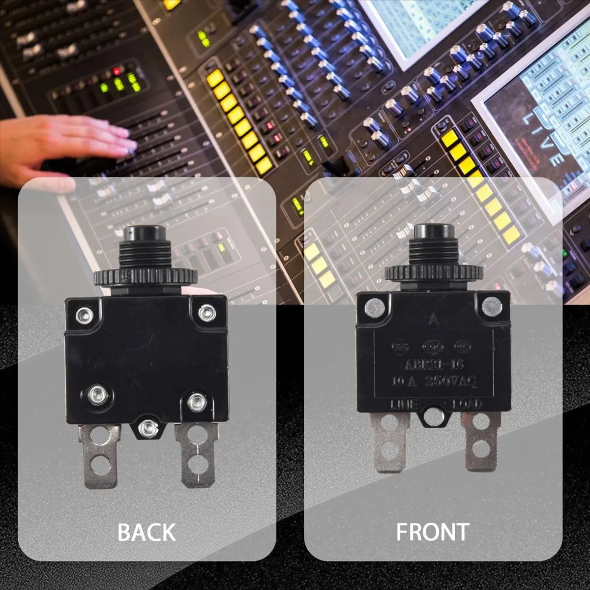 【A01R~】 125/250VAC 50/60Hz 10A 2 Pin Terminals -101E AC DC Toggle Switch