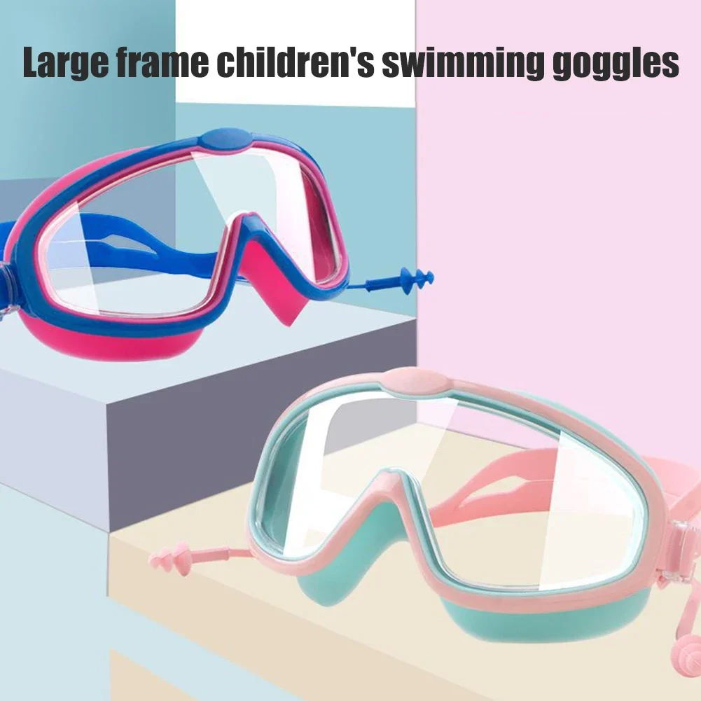 

Children's High-Definition Swim Goggles Waterproof Silicone Swimming Eyewear Professional Anti Fog Large Frame Water Glasses