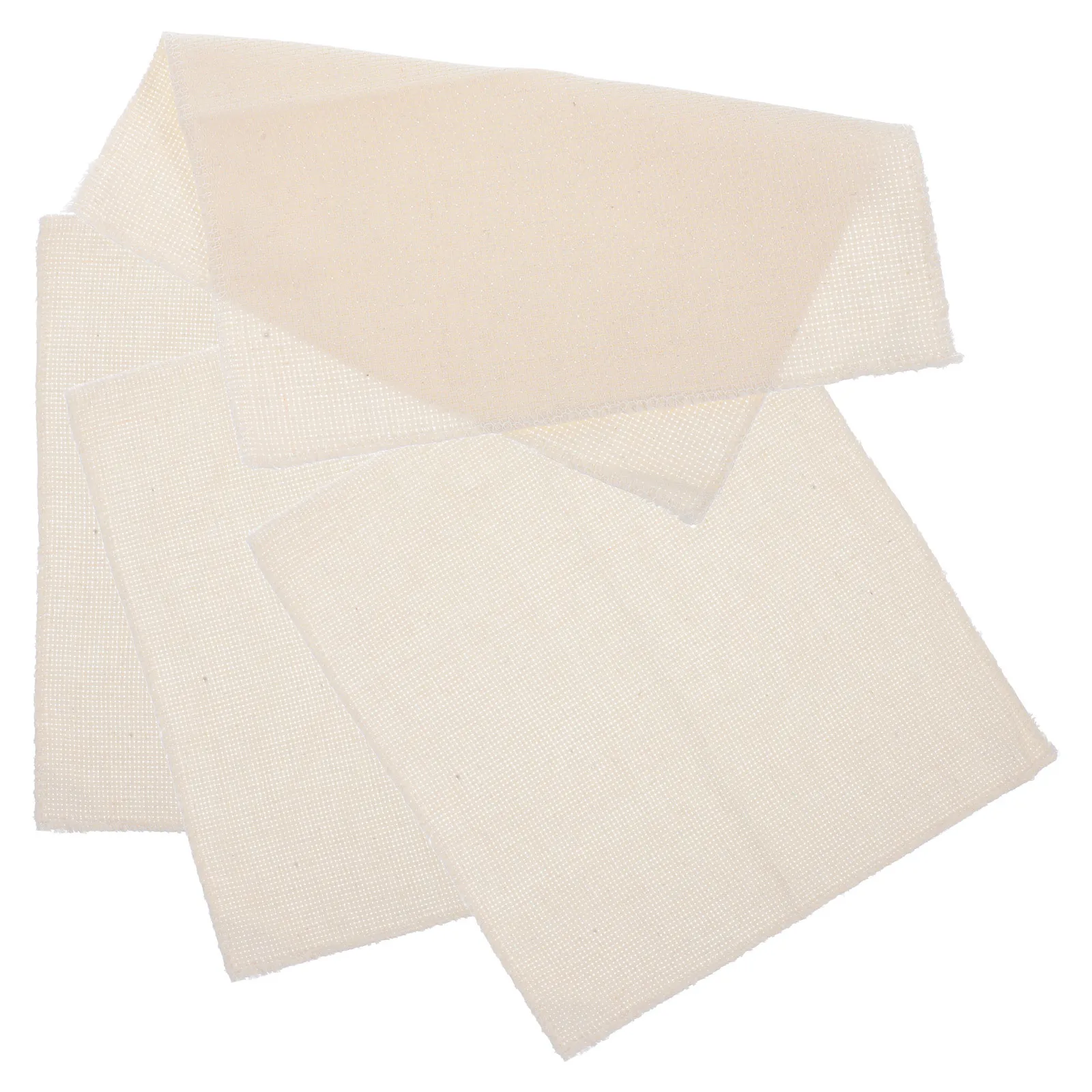 

4pcs Tufting Punch Needle Fabric Monks Cloth For Diy Embroidery Rug Making Linen Material Sewing Gridding Cloth Craft Handwork