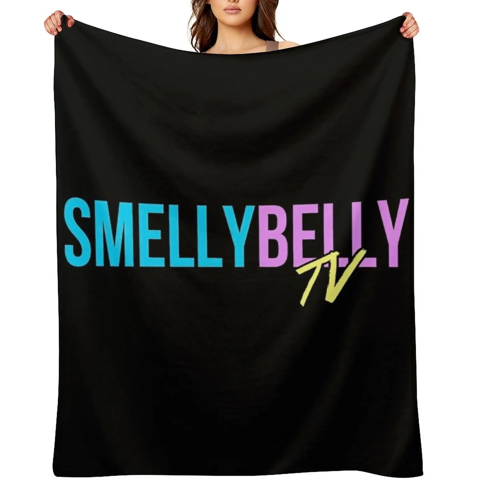 

smelly belly tv merch Throw Blanket Soft Plaid Flannels Plush Giant Sofa Blankets