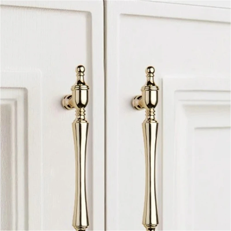 Bright Silver Gold Wardrobe Pull Handle Antique Brass Cabinet Storage Cabinet Handles Single-Hole Drawer Knob Furniture Hardware