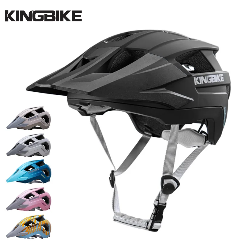 

Шлем для горного велосипеда KINGBIKE, противоударный, регулируемый, для электросамоката и велосипеда, с отстегивающимся козырьком, комфортный шлем для езды