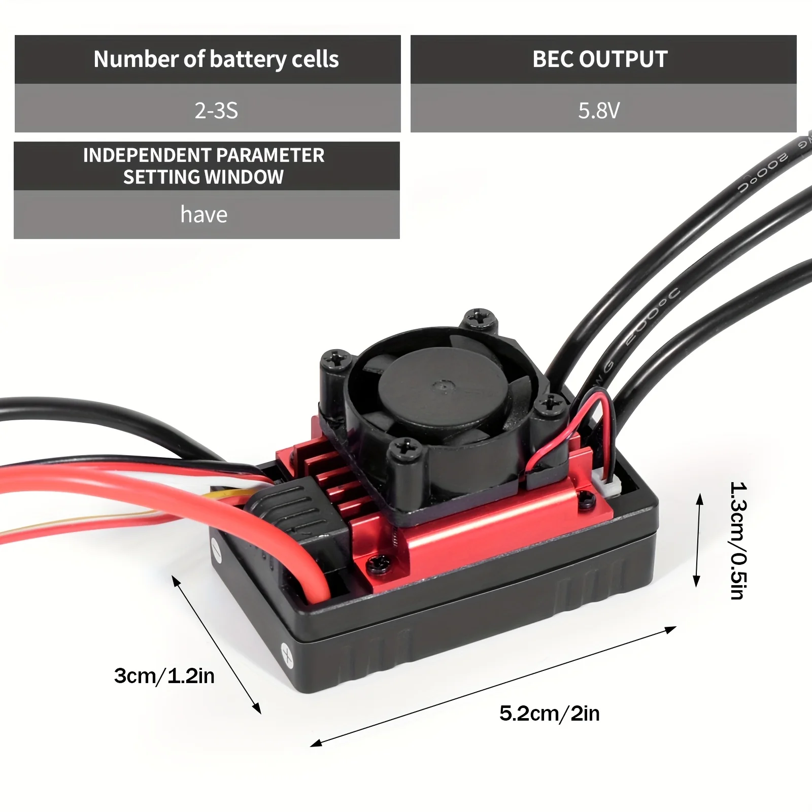 HG60A RC sensorless brushless waterproof 60A ESC suitable for 1/10 RC, compatible with various brushless servos.Simply operation