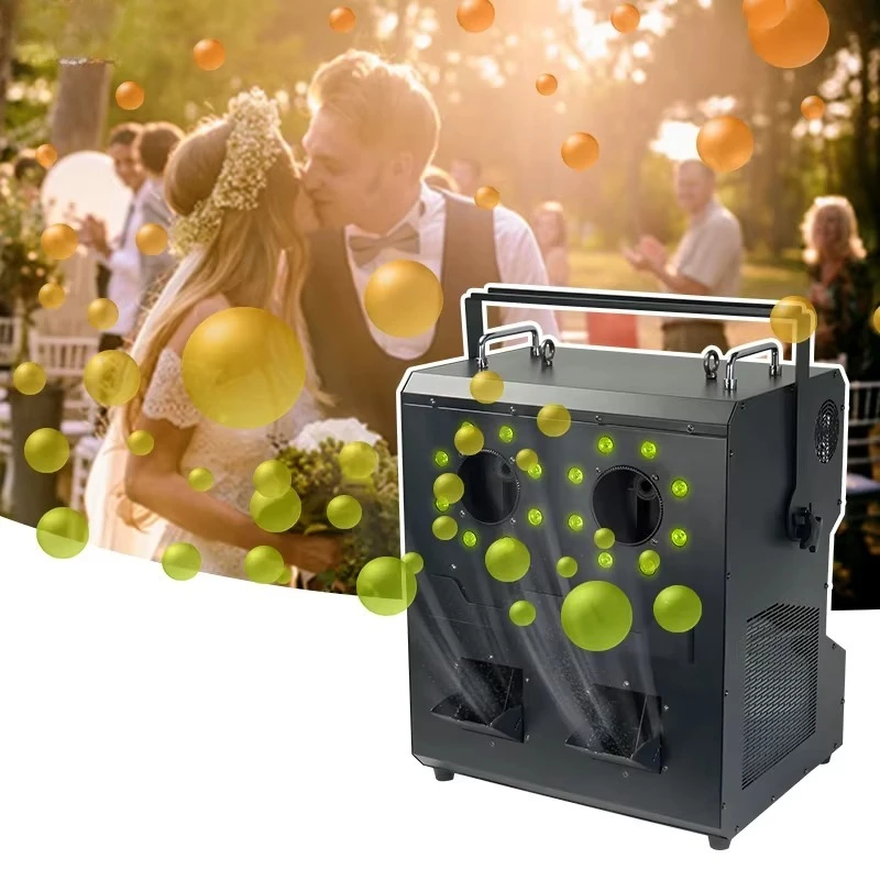 Double Head 900W DMX Smoke Bubble RGBW LED Fog Bubble Machine for Wedding Party Stage Event Entertainment