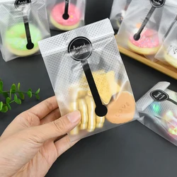 100pcs Translucent Candy Bags With Handmade Stickers Wedding Favors Cookies Cake Gift Packaging Bag For Birthday Party DIY Decor
