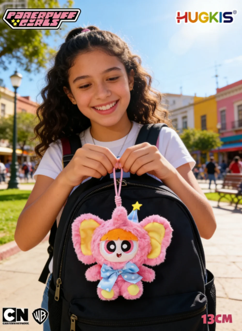 

Плюшевый брелок HUGKIS Powerpuff Girls в виде слона, милая игрушка для сумки, подарок на день рождения, в наличии