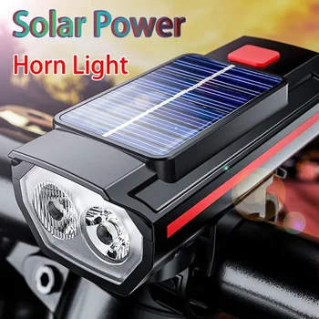 Bisiklet Ön Işık USB Şarj Edilebilir 120dB Boynuz Vurgulamak Mtb Yol Bisikleti Far Gece Sürme Uyarı Lambası Bisiklet Işık