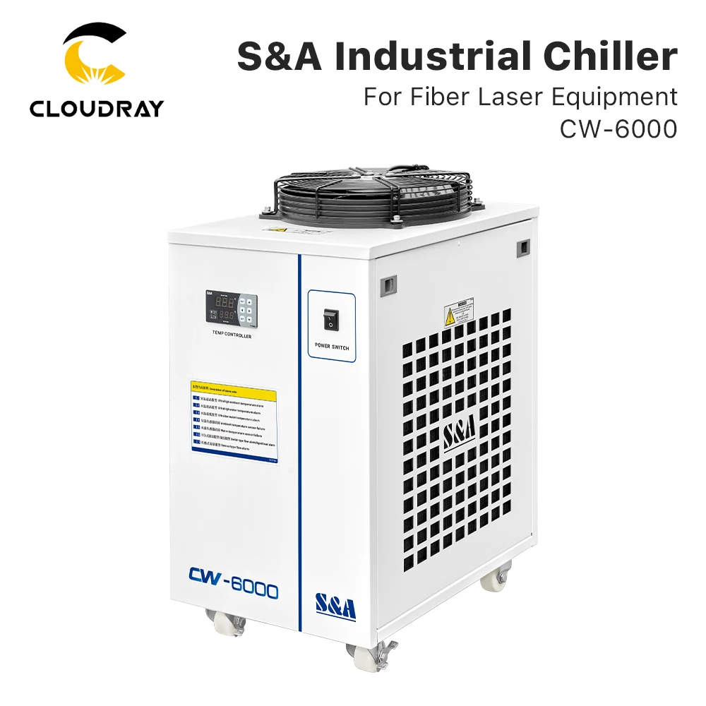 Cloudray Original S&A Industrial Chiller CW-6000 R-410a Refriferant 50/60Hz for Machine Water Colling System