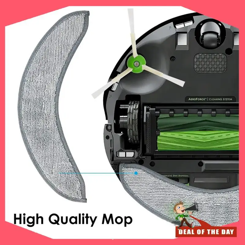 

24-Hour Delivery 4 PCS Parts Mop Pads For Irobot Roomba Combo J7+ Robot Vacuum Microfiber Washable Reusable Mopping Cloth