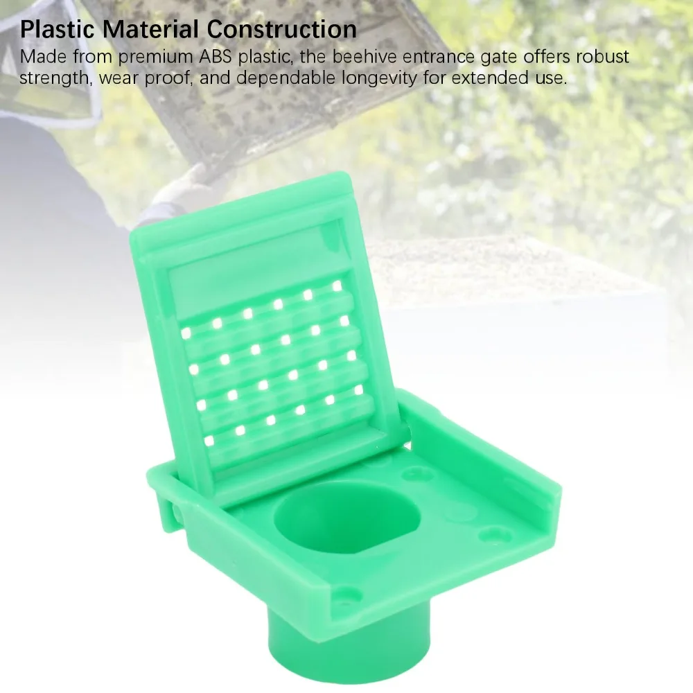 10pcs Plastic Beehive Entrance Gates Snap-On Wear-Resistant Beehive Nuc Box Entrance Green/Yellow/White Optional Ventilation