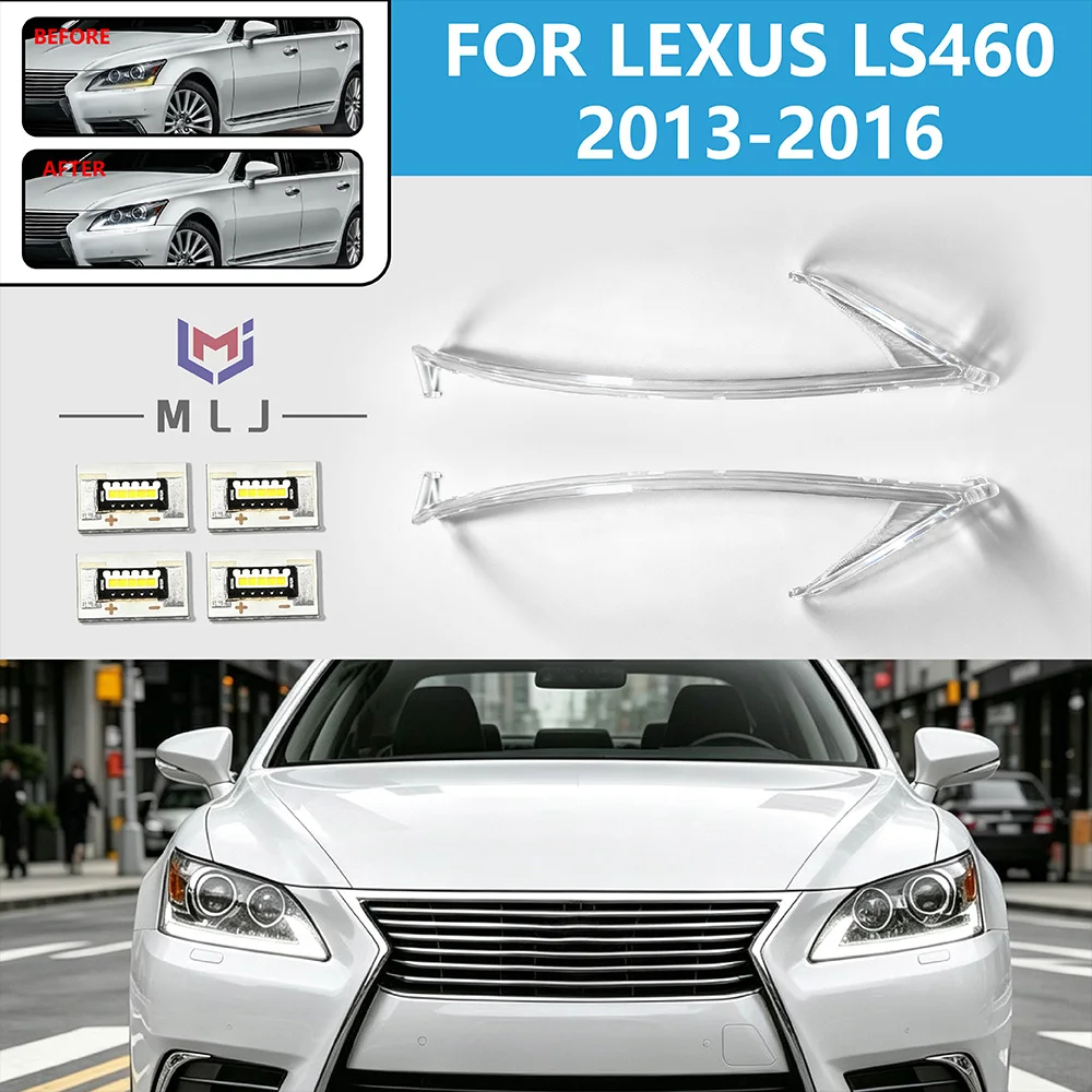 for-lexus-ls460-2013-2016-white-led-angel-eye-drl-chip-and-light-guide-tube-source-board-chip-car-headlight-accessories
