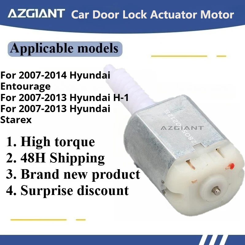 

1pcs AZGIANT FC-280SC-20150 Car door lock motor for 2007-2014 Hyundai Entourage/H-1/Starex new high quality Plastic worm OEM