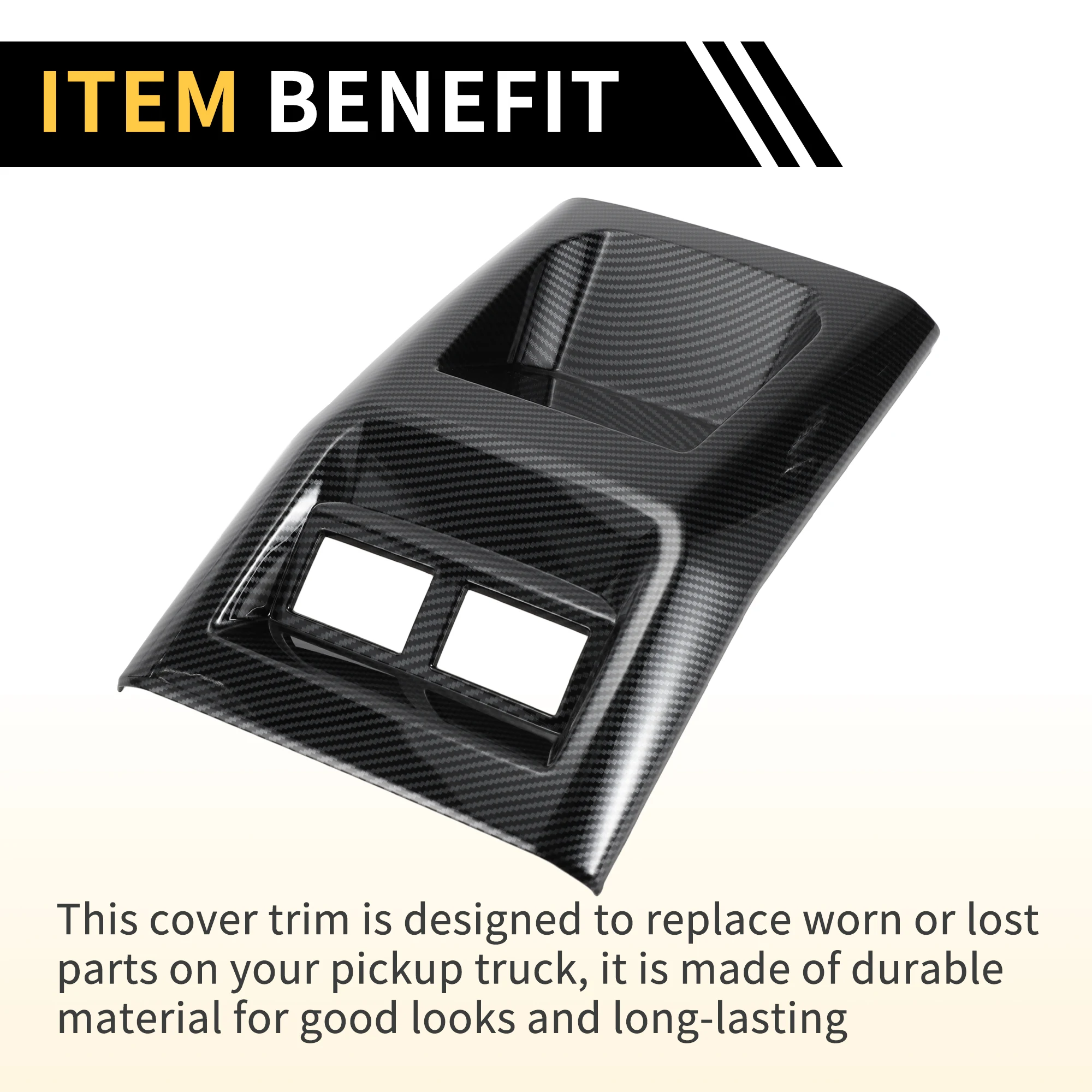 غطاء فتحة تهوية التيار المتردد لمسند الذراع المركزي UXCELL لنمط ألياف الكربون تشيفي كولورادو 23-24