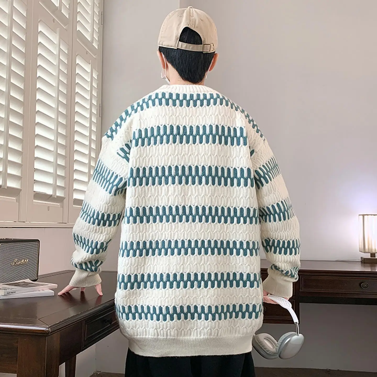 

Men's Knitted Sweater Autumn Winter Loose Casual Thiened Base irt Comfortable Soft Medium Stretch Suitable for Daily Wear