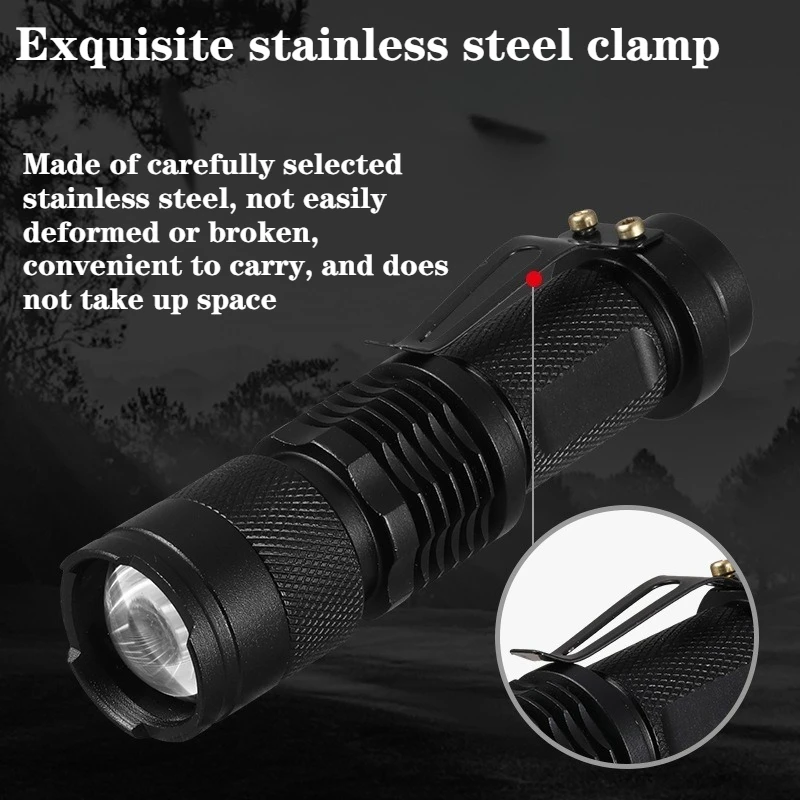 Waterproof Tactical Flashlights Portable LED Camping Lamps 3-Mode Handheld Powerful LED Torch Light Lanterns Self Defense