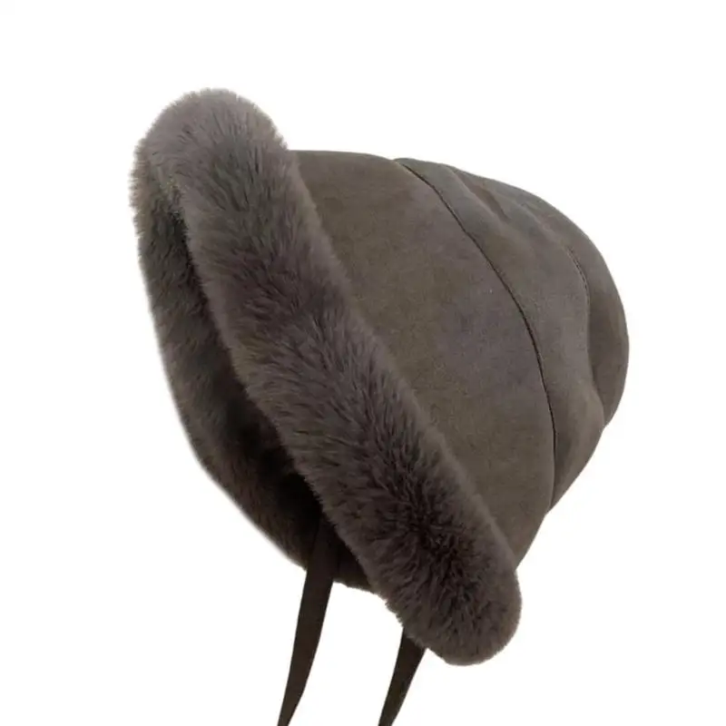 

652F Cycling Ear Protecting Hat Stylish Plush Warm Hat Light weight Funny Casual Hat for Fall Winter Outdoor Activity