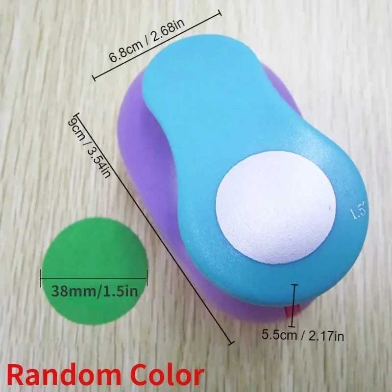 diy paper cut Eva Foam Maker puncher scrapbooking labor saving for kid hole punch Embossing8/16/25/38/50mm Random Color