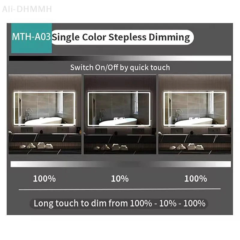 

Эффективное управление 12 В, 1 А для светодиодного освещения и зеркала для ванной комнаты; Оснащен емкостным сенсорным датчиком