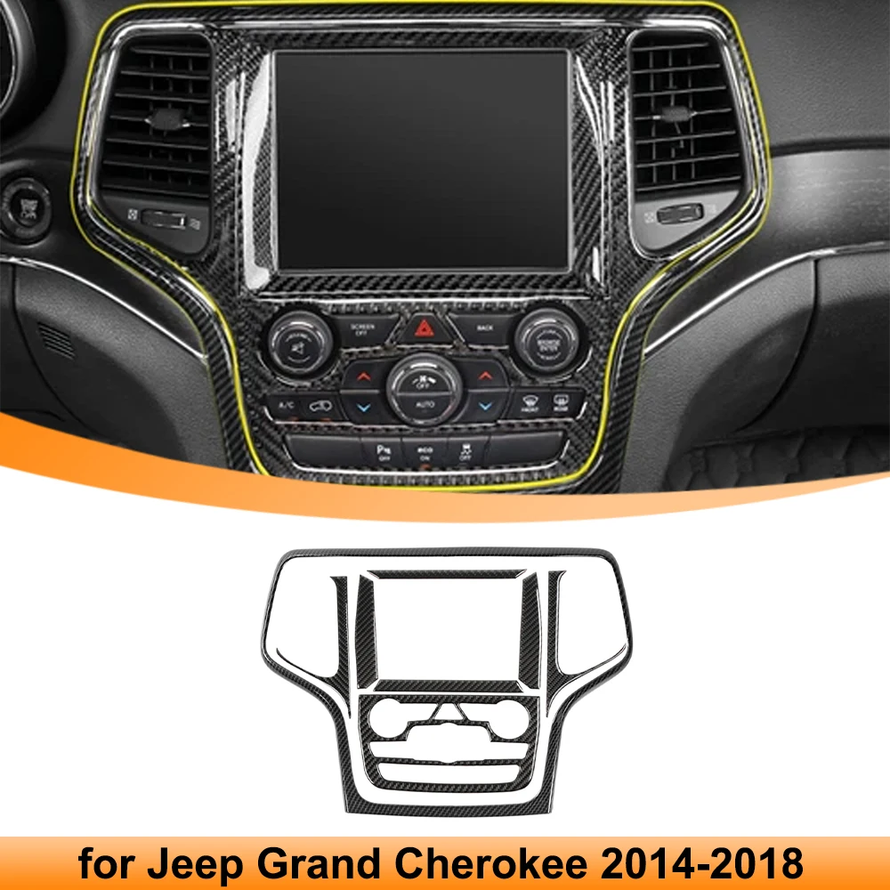 Car Dashboard GPS Navigation Decoration Frame Cover Trim for Jeep Grand Cherokee 2014 2015 2016 2017 2018 Interior Accessories