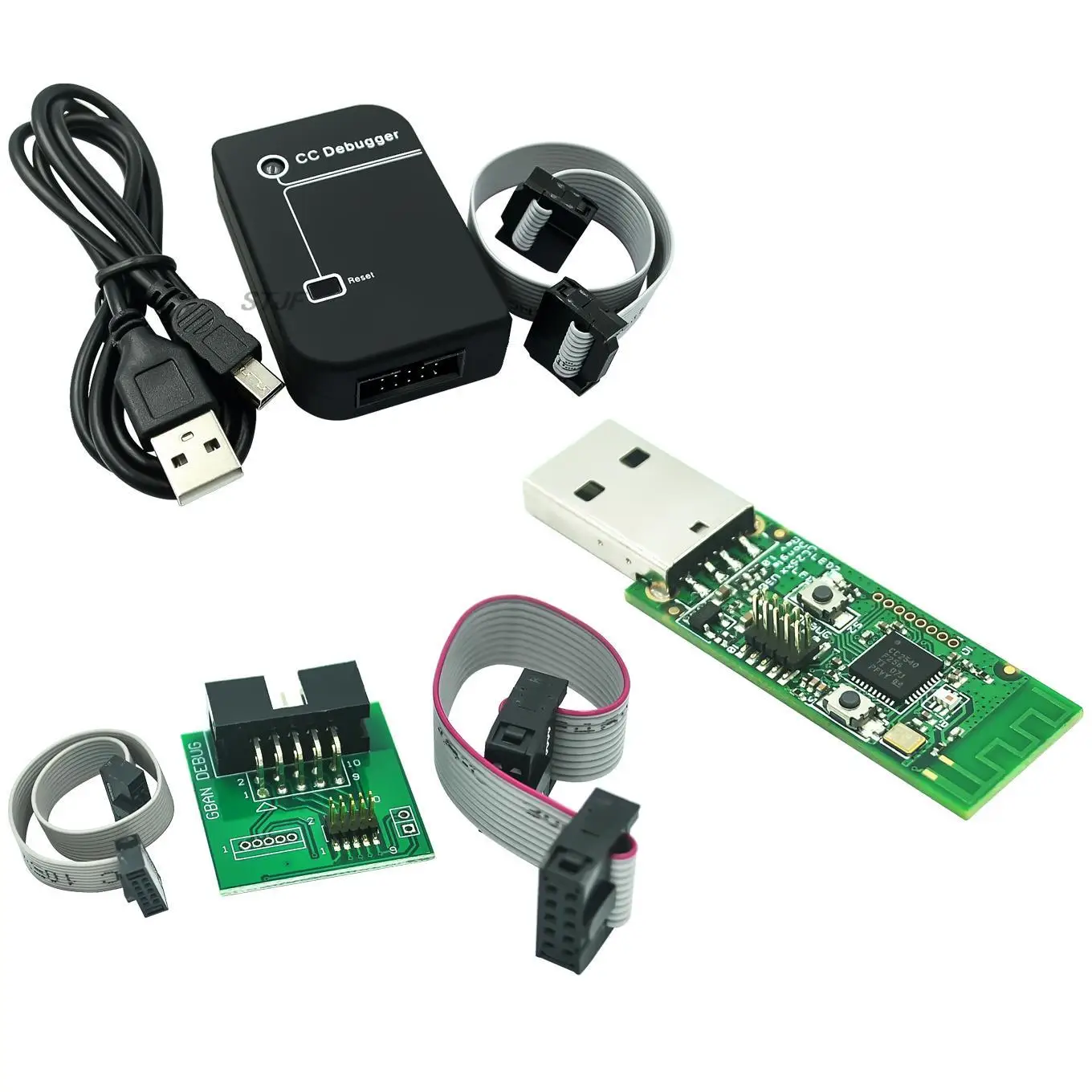 CC2531 CC2540 Bluetooth BLE 4.0 Zigbee Sniffer Wireless Board Dongle Capture Module USB Programmer Downloader Cable Connector