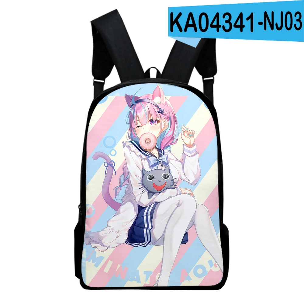 

Creative HOLOLIVE Shirakami Fubuki Notebook Backpacks pupil School Bags 3D Print Oxford Waterproof Boys/Girls Laptop Backpacks