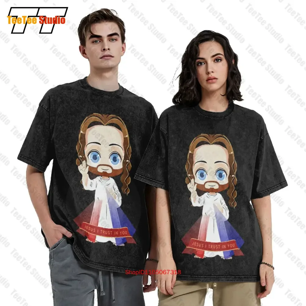 Jesus I Trust In You Divine Mercy Vintage Oversized T-Shirt KTXL