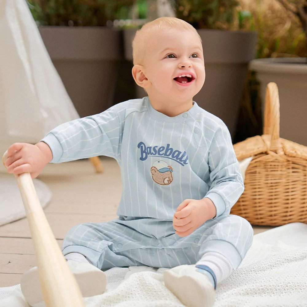 Dave Bella Baby Boys Spring Jumpsuit Newborn Clothes Autumn Children Romper Cotton Long Sleeve Creeper Party Cartoon DB3263138