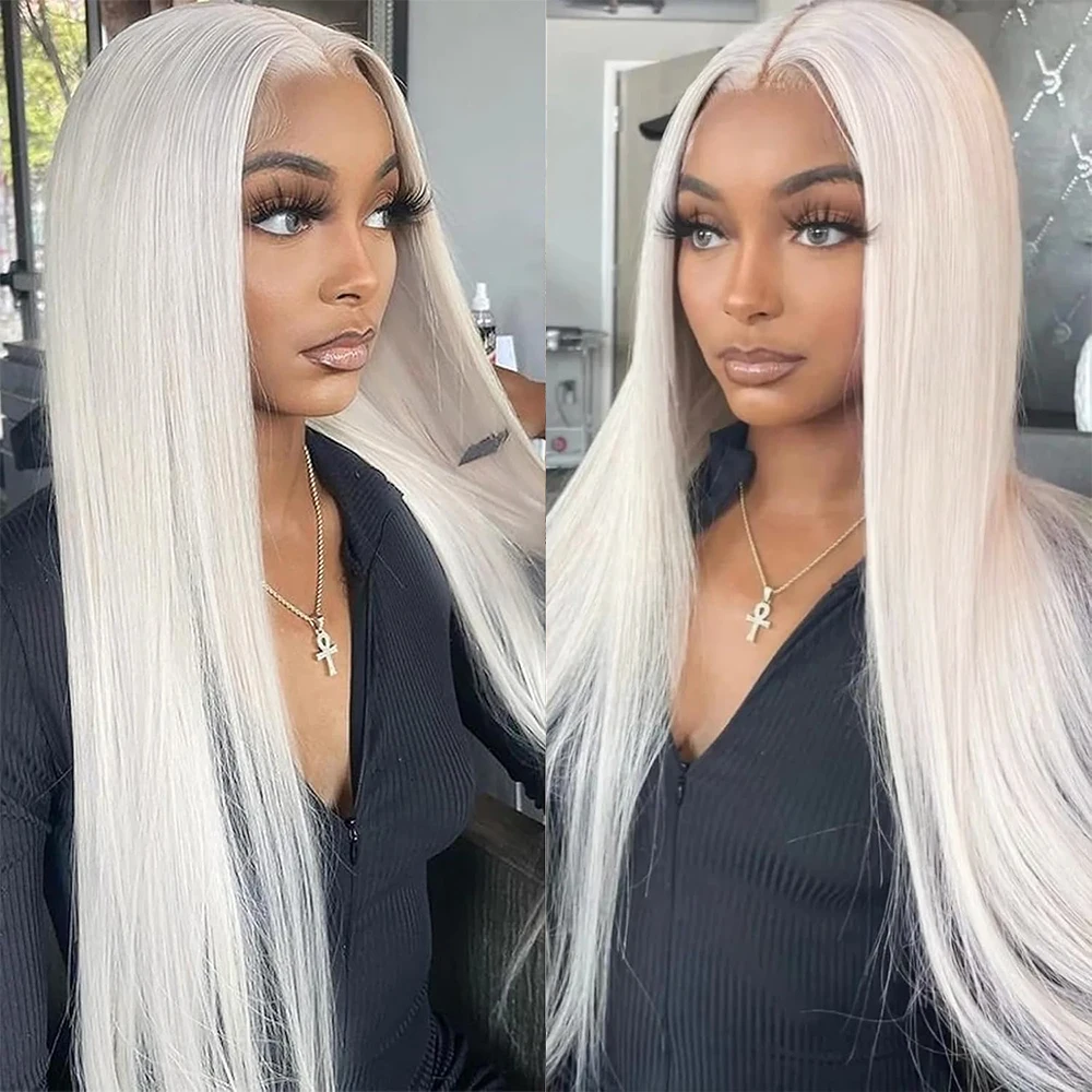 

Синтетический парик Vippretty White 13x6 с прямым кружевным фронтом, готовый к ношению, без клея, HD-кружево, для вечеринок и повседневной носки