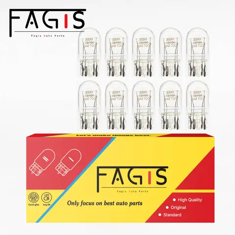 Fagis 10pcs T20 7443 7440 W21W W21/5W 12v 21W 21/5w Signal Auto Lamps Daytime Running Lights Turn Stop Brake Tail Bulb DRL Bulbs