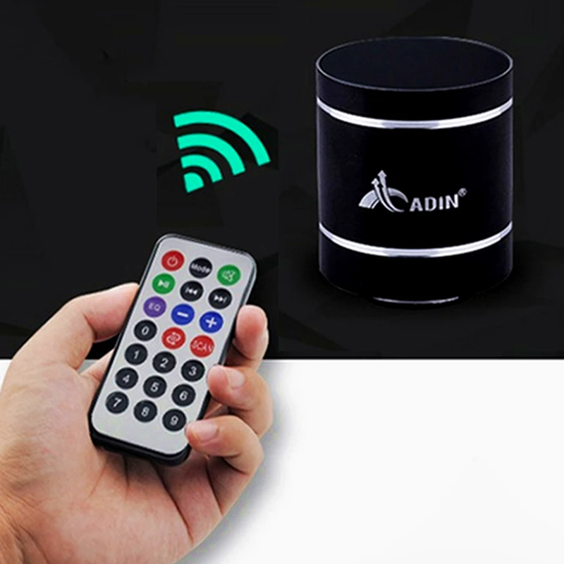 

Беспроводная Bluetooth-колонка Adin с дистанционным управлением, FM-радио, виброколонка 20 Вт, сабвуфер, бас-саундбар для телефона