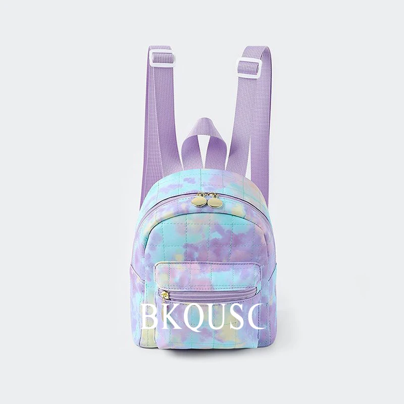 Cute Mini Backpack High School Girls Backpack School Bags All-match Female Kawaii Small Pink Gradient Bags for Women Girls