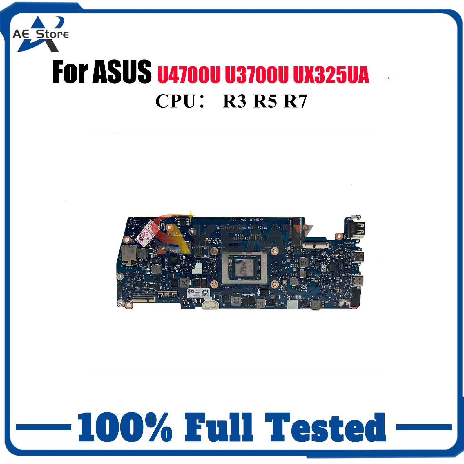 

UX325UA Материнская плата для ноутбука ASUS ZenBook UX325U U4700U UX325UA U3700U Материнская плата для ноутбука с процессором R3 R5 R7 100% tests OK stk