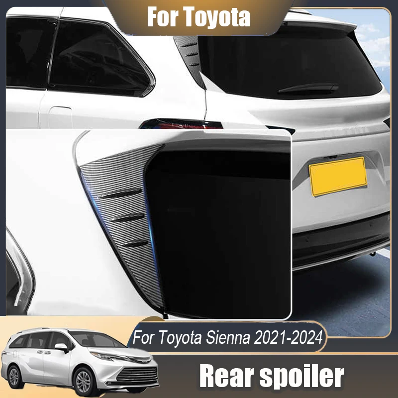 For Toyota Sienna 2021 2022 2023 2024 Rear spoiler Spoiler Side Tail Wing Trunk Spoiler Wing Top Car styling Strip decorative