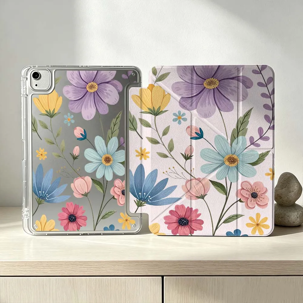 

Fresh Flowers Soft For iPad Pro Air mini 6 5 4 3 2 1 11th 10th 6th 5th M5 M4 M3 M2 9gen Foldable 3Y Tablet Case