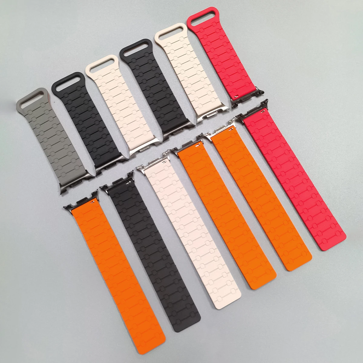 لا توجد فجوات حزام سيليكون مغناطيسي لساعة سامسونج جالاكسي 8 40 مللي متر 44 مللي متر/8 كلاسيكي 46 مللي متر حلقة حلقة لملحقات الساعات الذكية سامسونج