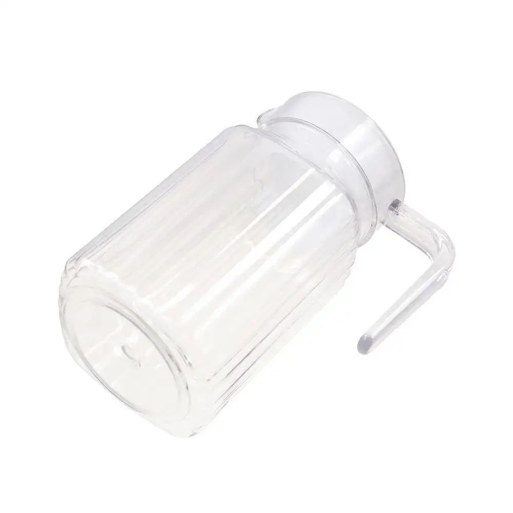

Juice Container Transparent Stripe Pitcher Anti-fall with Lid Water Jug Acrylic 600/800/1100/2000ml Water Bottle Fridge