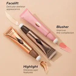 7 Colors Liquid Blush Stick Highlighter Multi Functional Lip Waterproof Make Eye Makeup Pen Cheek Up With Versatile Cushion Y9W7