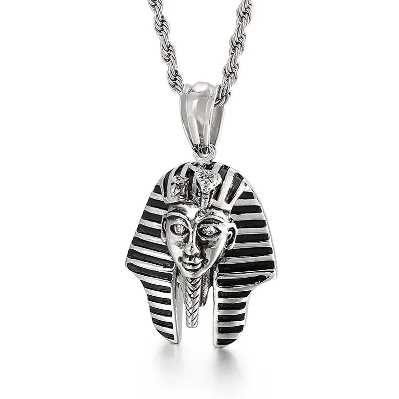 Pyramid stainless steel  pendant Titanium steel golden mummies ancient Egyptian queen pendant