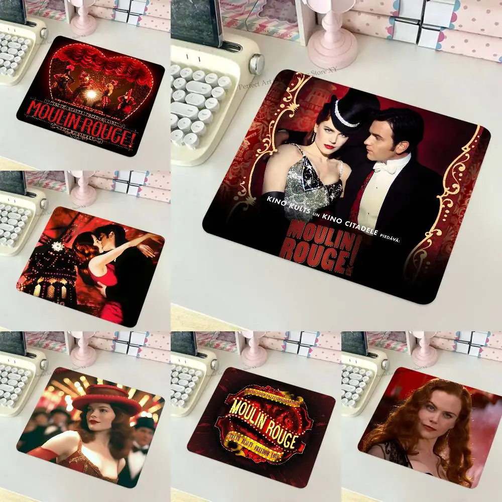 Classic Movie M-Moulin Rouge Mousepad Small LockEdge Mouse Pad For Gamers Computer Desk Pad Rectangular Anti-slip Rubber